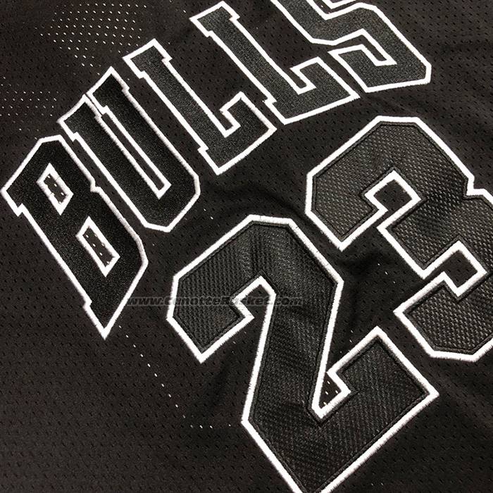 Maglia Manica Corta Chicago Bulls Michael Jordan No 23 Nero